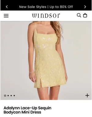 adaylnn lace up sequin bodycon windsor homecoming dress thumbnail 5