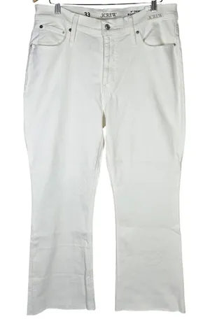J. Crew 9" demi-boot crop jean in white wash‎ 33 NWT thumbnail 1