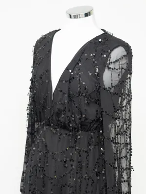 Miss Ord Sequin - Embellished Sheer Mesh Evening Gown thumbnail 12