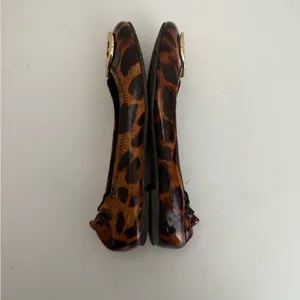 TORY BURCH Reva Patent Leather Leopard Animal Print Ballet Flats Size 7 thumbnail 6