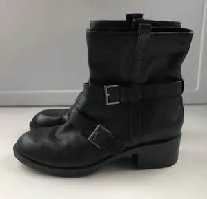 Nike Black Leather Buckle Moto Boots 9.5 thumbnail 2