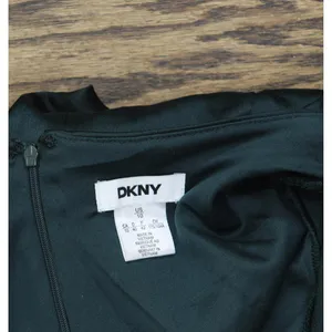 DKNY Womens Faux-Wrap Puff-Sleeve V-Neck Dress DD4HTC02 Pine Green 10 thumbnail 4