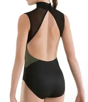 Balera Dancewear Green & Black Stained Glass Print Leotard Size LC (Large Child 14) thumbnail 2