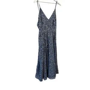 NWT ASOS Sequin Maxi Dress Blue Women’s Size 6 thumbnail 2
