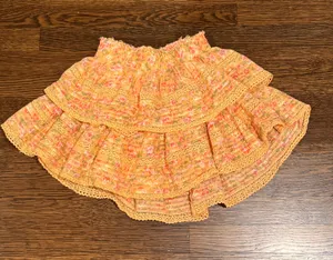 Aerie Peach Orange Mini Ruffle Skirt thumbnail 1