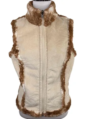 Ariat Brown Quilted Zippered Front Vest Size Medium thumbnail 1