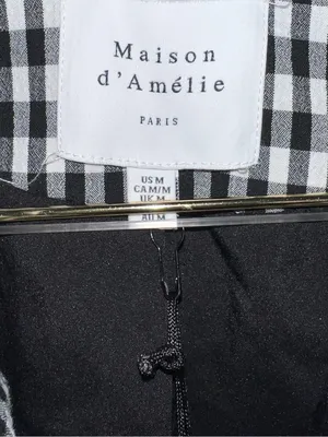 Maison D’ Amelie Black & White Gingham Double-Breasted Blazer thumbnail 2