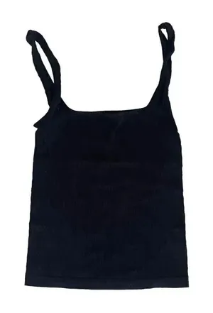 Free People Intimately Square One Seamless Women’s Cami Top Black SZ XS/ S #1659 thumbnail 1