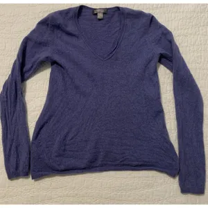 Cashmere by Charter Club Purple 100% Cashmere Long Sleeve Top Women's Size S thumbnail 1