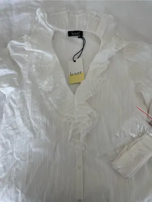 NWT kourt Vida Midi Dress size Medium M Lace Doen midi Ruffle few moda ivory thumbnail 7
