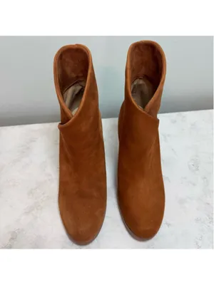 Joe's Jeans Trisha Suede Ankle Boots Brown Stacked Heel Size 7.5 thumbnail 2