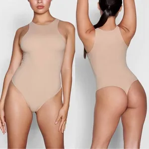 Skims (G14) Sleeveless Fits Everybody High Neck Bodysuit Women's SAND NWT SMALL thumbnail 3