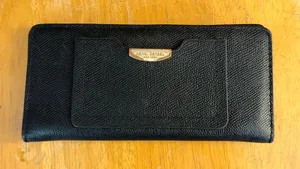 Henri Bendel New York Black Leather Continental Wallet Gold Hardware (9242) thumbnail 1