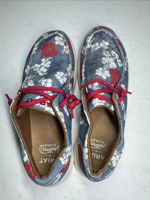 Ariat x Western Aloha Floral Canvas slip on Sneakers floral Hawaiian 8 casual thumbnail 3