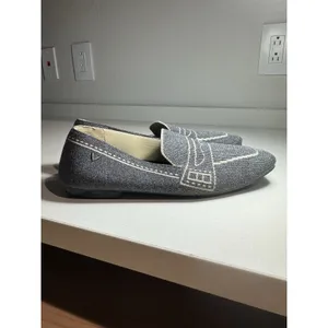 Vivaia Sierra Pattern Square Toe Loafer Flat Slip On Size EU 39/US 8 Denim Blue thumbnail 4