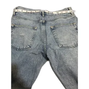 Free People Distressed Straight Leg Jeans Loose Fit Women's Size 25 Button Fly thumbnail 4