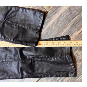 NWT Free People Double Dutch Slit‎ Skinny Pants Faux Leather Coated Black Size S thumbnail 10