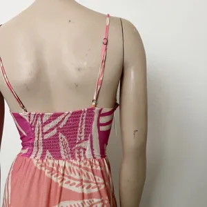 [Maaji] Pink Orange Ombre Tropical Foliage Corset Bust Mini Dress NWT Sz Large L thumbnail 7