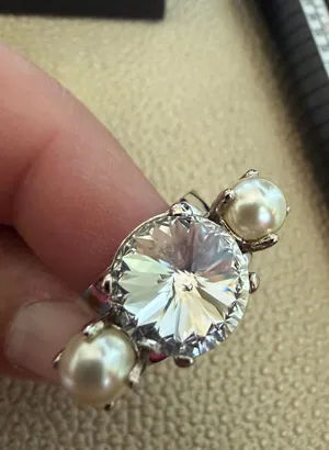 Miu Miu Pearl and Crystal Ring With Box thumbnail 1