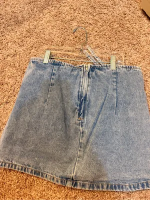 Women's Light Blue Denim Wrap Skirt thumbnail 2