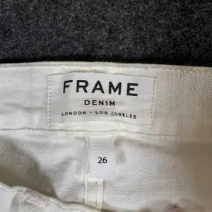 Frame Denim Le Skinny de Jeanne Jeans Blanc White Stretch Skinny Size 26 thumbnail 3