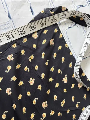 NWT Billabong Ocean Air Floral Maxi Wrap Skirt - Black / Yellow (Size Small) thumbnail 9