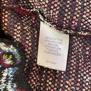 J. Jill | Jacquard Tapestry Relaxed Pullover Sweater | Medium Red thumbnail 9