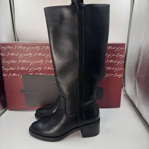 Kensie Naya B Women’s Black Knee High Boots Size 7.5 Side Zip Block Heel NWT thumbnail 2