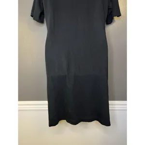 Aerie T Shirt Dress Womens Small Black Twist Knot Front Waist Short Casual thumbnail 7