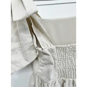 MIOU MUSE Dress‎ Size Small Bow Tie A-Line Mini Linen Blend New thumbnail 9