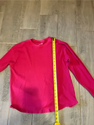 Time and Tru Bright Pink Long Sleeve Waffle Knit Top- size xl thumbnail 4