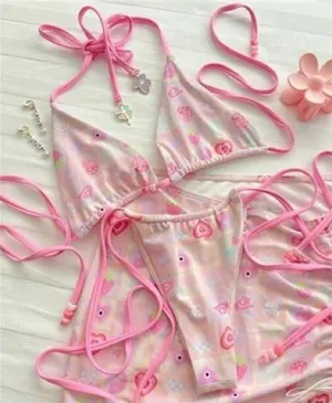Blackbough Swim x Frazier Sterling bikini set lucky girl hearts bottoms cheeky thumbnail 1