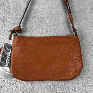 Steve Madden‎ Crossbody Bag Womens Small Cognac Brown Pebbled Gold Hardware New thumbnail 7