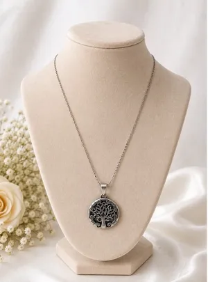 Tree of Life Necklace Silver Pendant Celtic Norse Viking Stainless Steel thumbnail 1