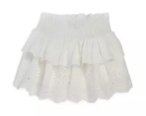 Katie J NYC Ivory Eyelet Mini Skirt thumbnail 1