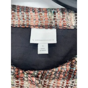 Ett: twa Anthropologie Fringe Tweed Blazer Jacket Size Small‎ Academia Old Money thumbnail 7