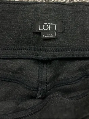 LOFT grey heathered leggings in size L thumbnail 3