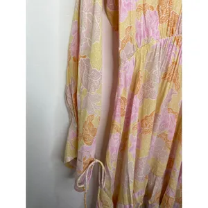 Amuse Society Constellation Pink Yellow Bone Floral Mini Dress Womens Small‎ S thumbnail 5
