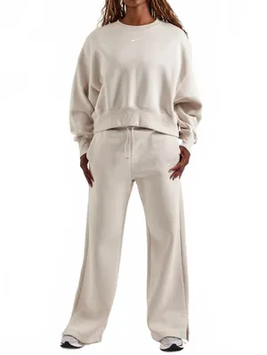 Nike Sportswear Phoenix Fleece High-Waisted Wide-Leg Pants NWT Tan Medium thumbnail 2