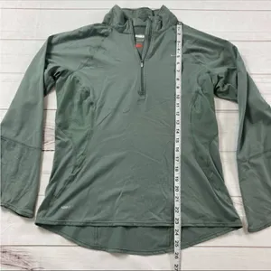 Nike Womens Green Fit Dry 1/4 Zip Long Sleeves Activewear PulloverSize L (12-14) thumbnail 7