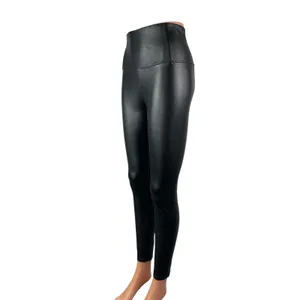 Aritzia Wilfred Free Women's Black High Rise Faux Leather Vegan Leggings Pants S thumbnail 3