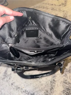 Coach Black Signature Canvas Tote thumbnail 7