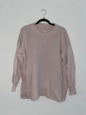 Aerie Long Sleeve Pullover S Light Pink thumbnail 2