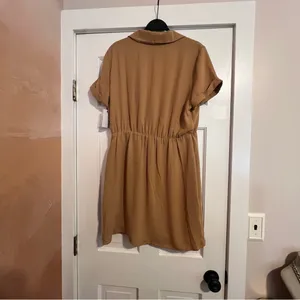 #128 Nine West Surplice Shirt Wrap Dress Large thumbnail 2