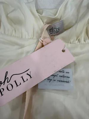 Oh Polly Cream One-Shoulder Long Sleeve Ruched Mini Dress thumbnail 2