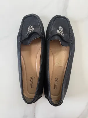 MICHAEL Michael Kors Black Leather MK Charm Loafers thumbnail 6