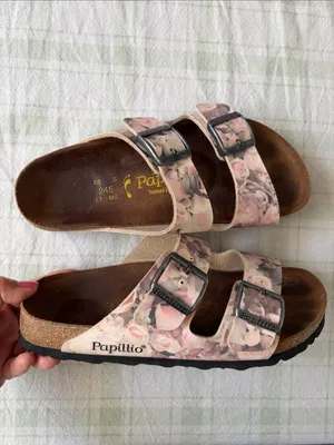 Papillio Pink Floral Double-Buckle Slide Sandals thumbnail 3