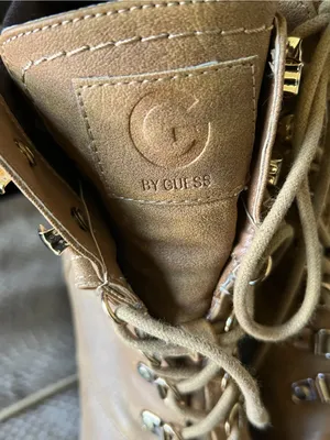 G by GUESS Women’s Size 7 Tan Lace Up Heeled Combat Ankle Boots thumbnail 9