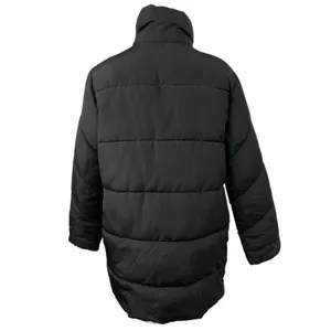 Lucky Brand Black High Neck Long Sleeve Button Zip Quilted Puffer Coat Jacket M thumbnail 2