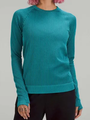 Lululemon Rest Less Pullover, Rib Green Jasper / Oceanic thumbnail 1